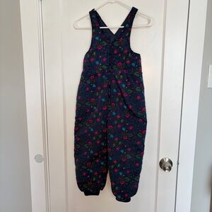 Hanna Andersson Girls Floral Snow Bib Overalls